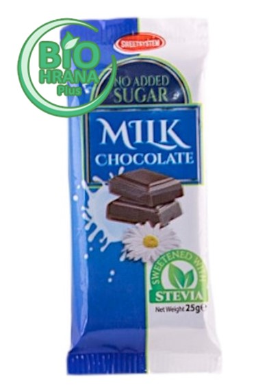 Mlecna cokolada sa steviom 25 gr